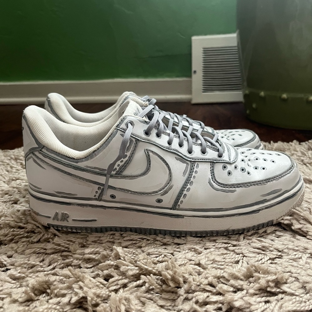 Custom Cartoon Nike Air Force 1 Men’s Size 9.5